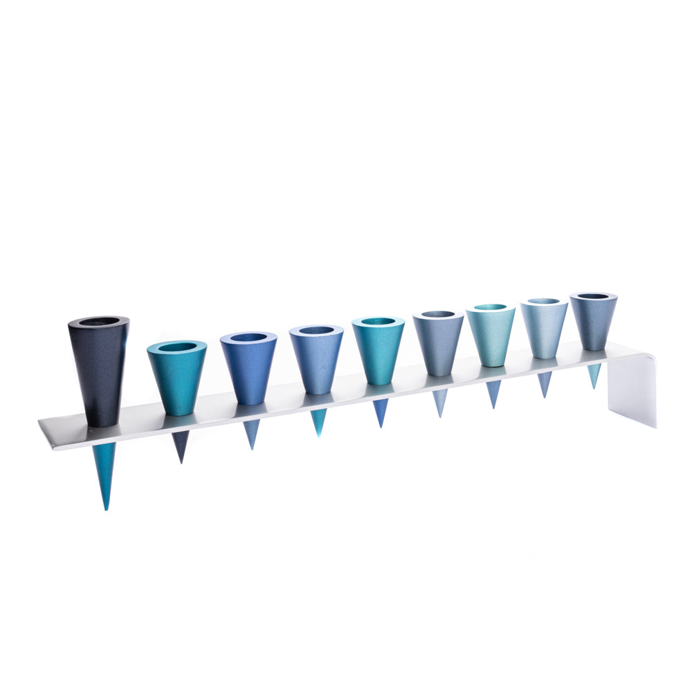 Hanukkah Menorah - Multicolor Cones