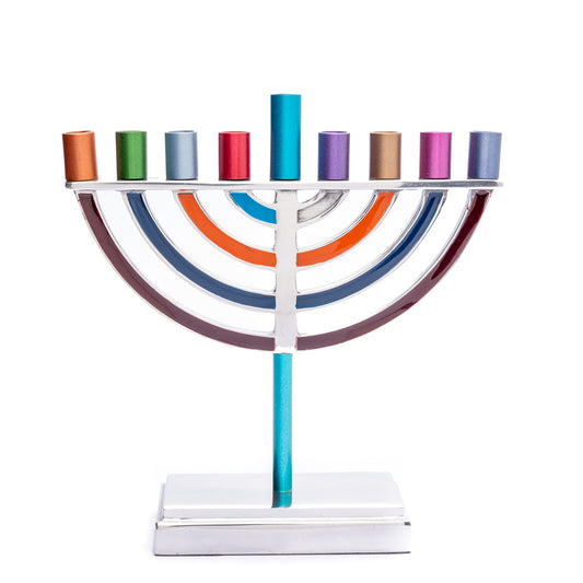 Hanukkah Menorah Classic Style with Colored Branches