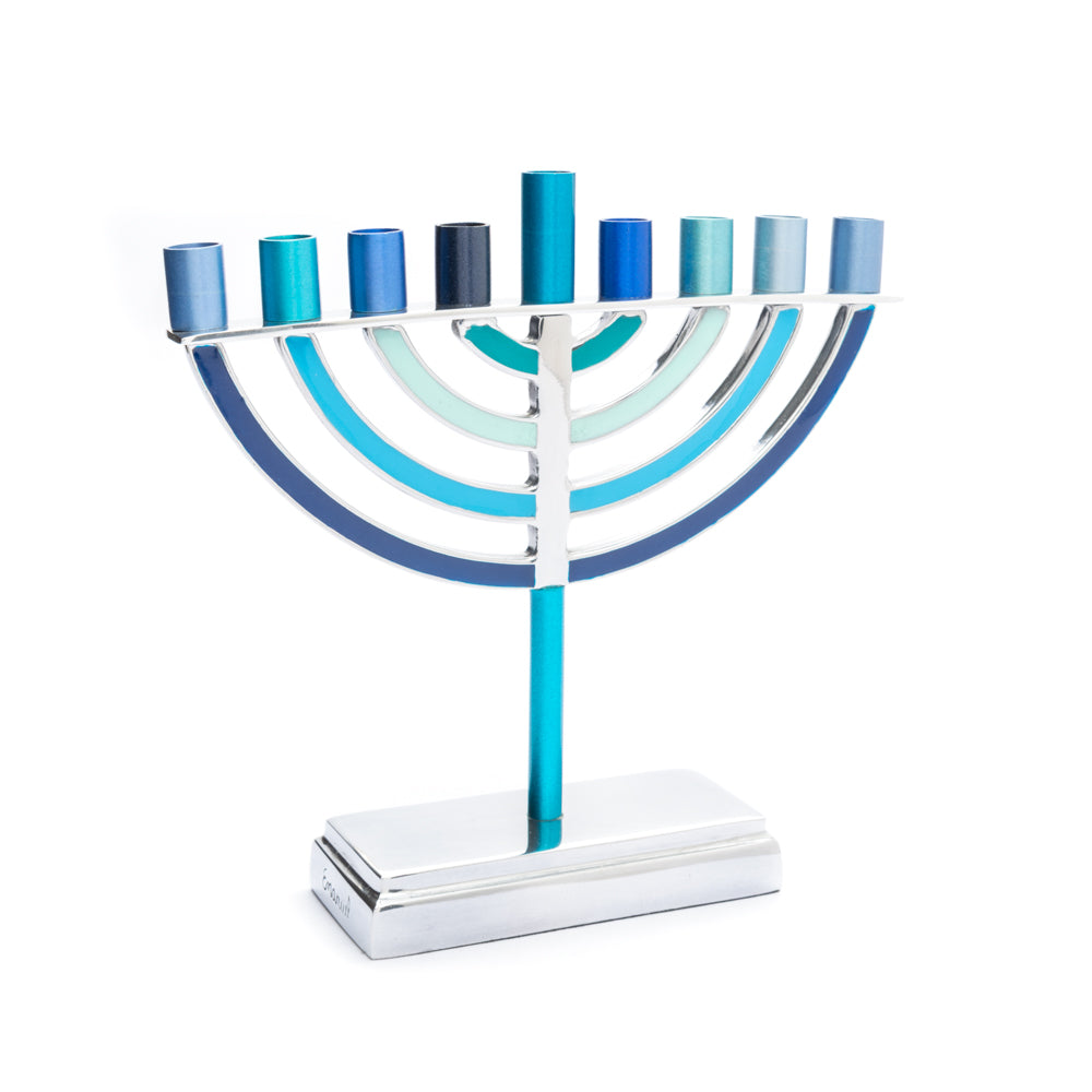 Hanukkah Menorah Classic Style with Colored Branches