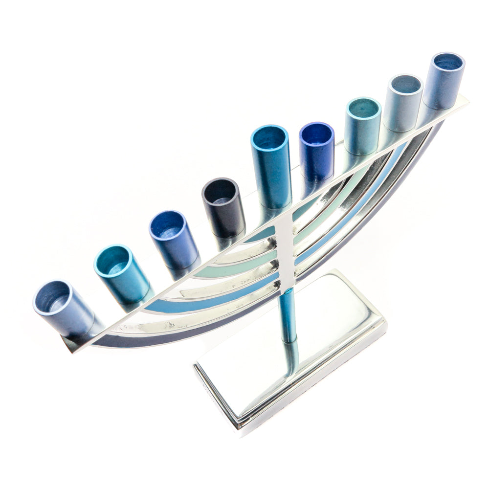 Hanukkah Menorah Classic Style with Colored Branches