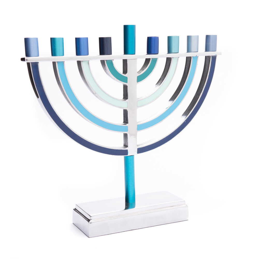 Hanukkah Menorah Classic Style with Colored Branches