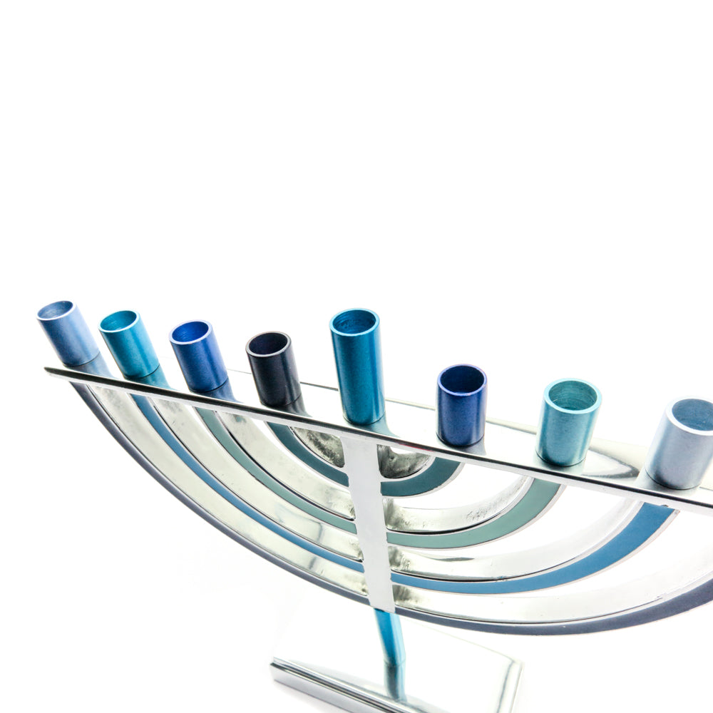 Hanukkah Menorah Classic Style with Colored Branches