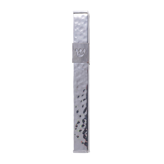 Contemporary Metal Mezuzah Case - Silver