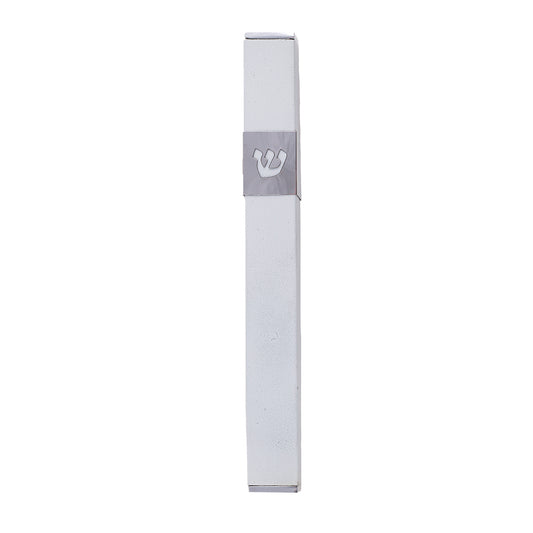 Contemporary Metal Mezuzah Case - Gray