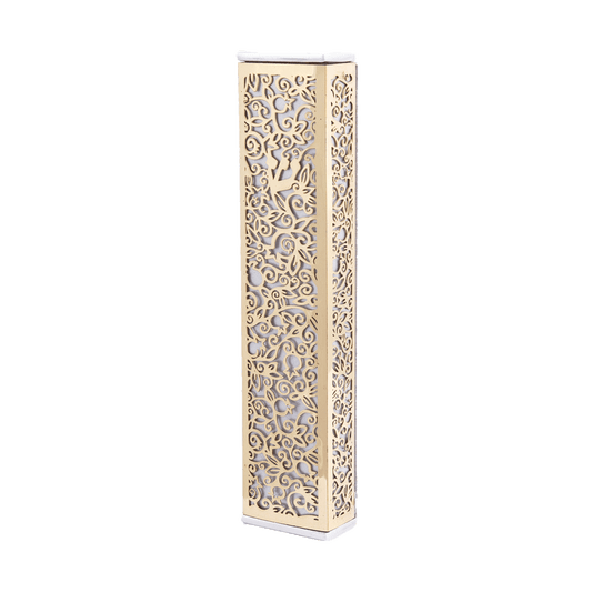 Modern Mezuzah Case - Pomegranates Filigree