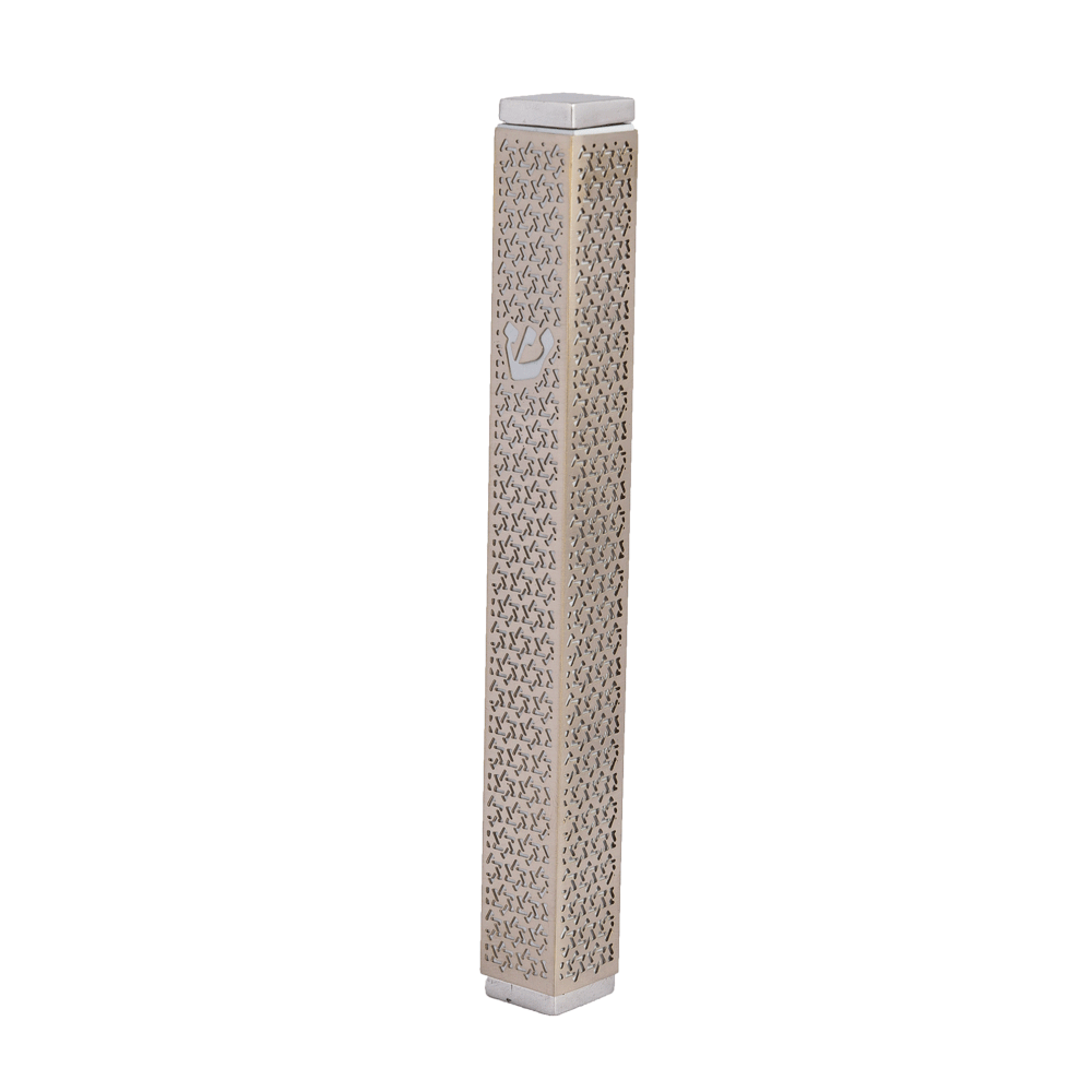 Modern Mezuzah Case - Magen David - Steel