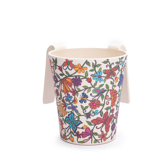 Bamboo Fiber Hand Washing Cup for Netilat Yadayim - Butterflies