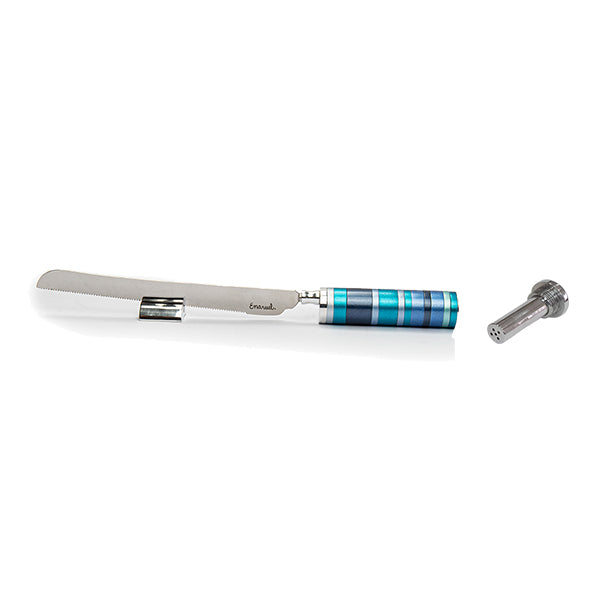 Challah Bread Knife with Detachable Salt Shaker