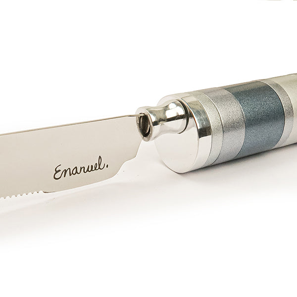 Challah Bread Knife with Detachable Salt Shaker