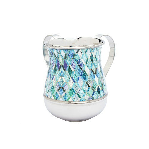 Netilat Yadayim Hand Washing Cup with Mosaic Tile Pattern