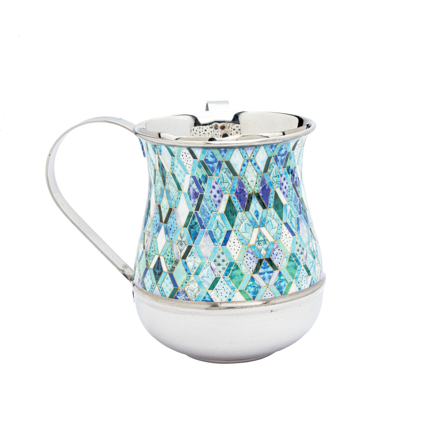 Netilat Yadayim Hand Washing Cup with Mosaic Tile Pattern