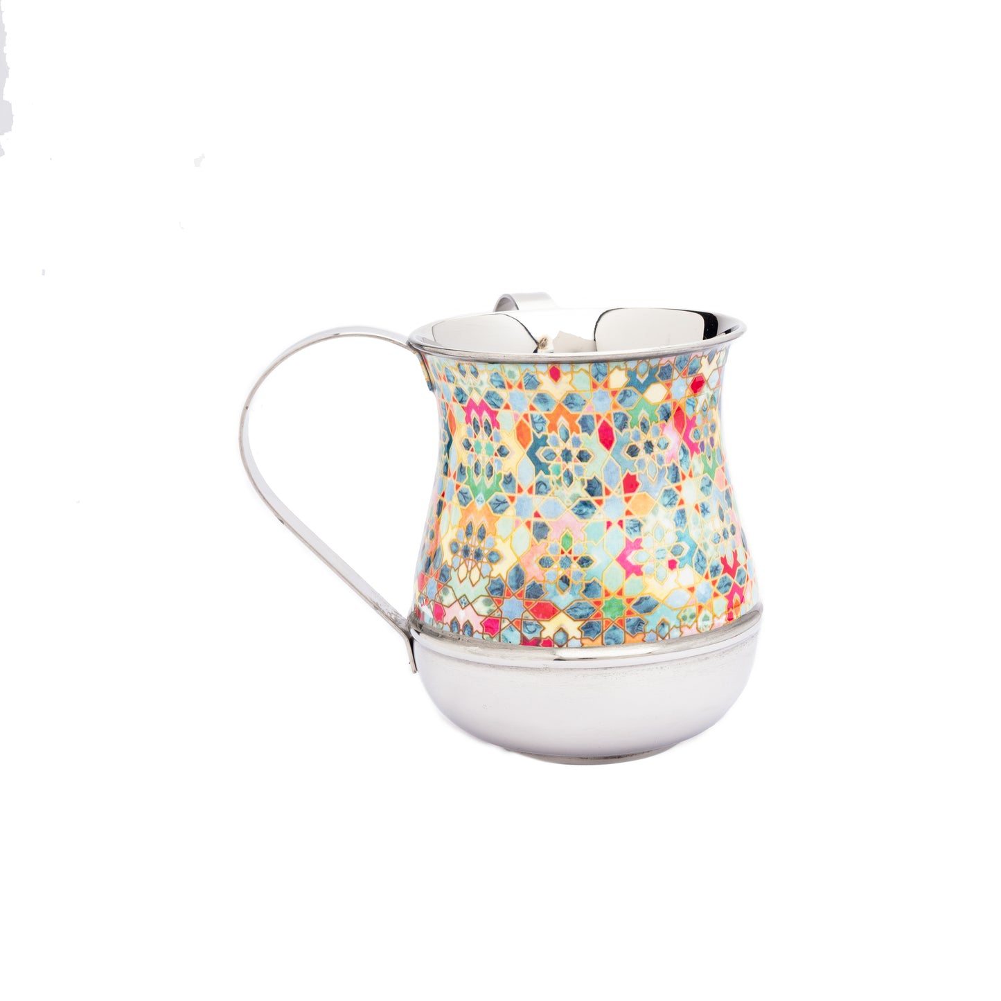 Netilat Yadayim Hand Washing Cup with Mosaic Tile Pattern