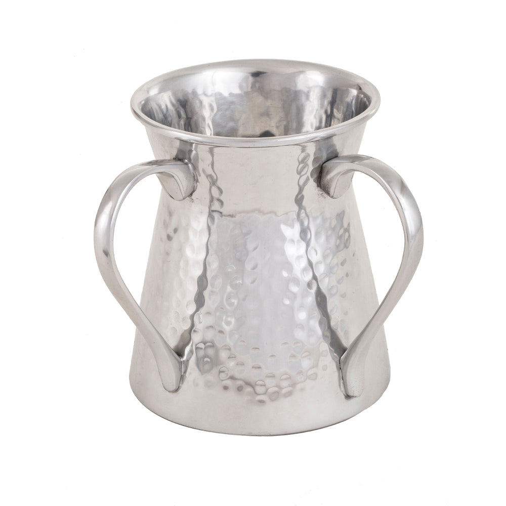 Hammered Netilat Yadayim Hand Washing Cup - Oblique