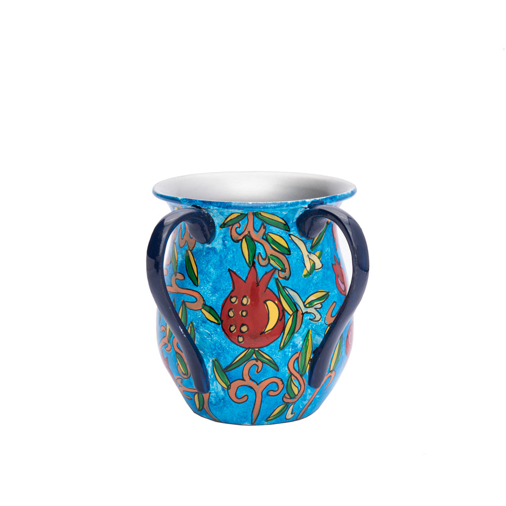 Hand-Painted Aluminum Natla Haand Washing Cup - Pomegranate