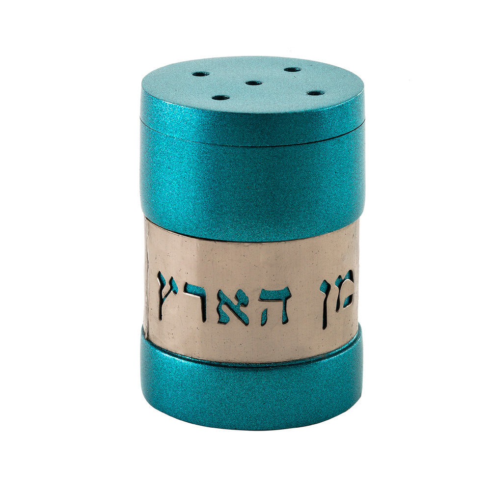 Anodized Aluminum Salt Shaker - "Hamotzi Lechem"