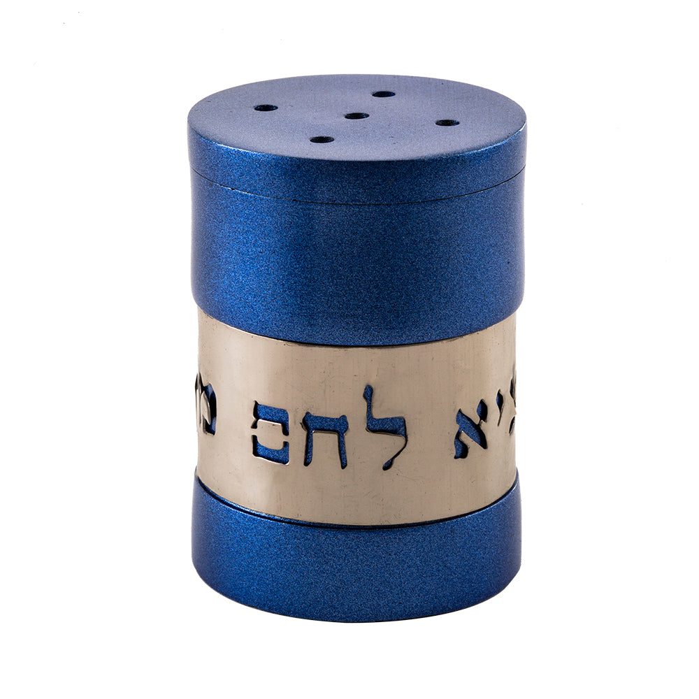 Anodized Aluminum Salt Shaker - "Hamotzi Lechem"