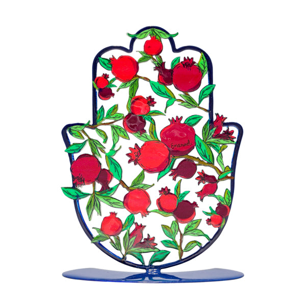 Small Standing Hamsa - Pomegranates