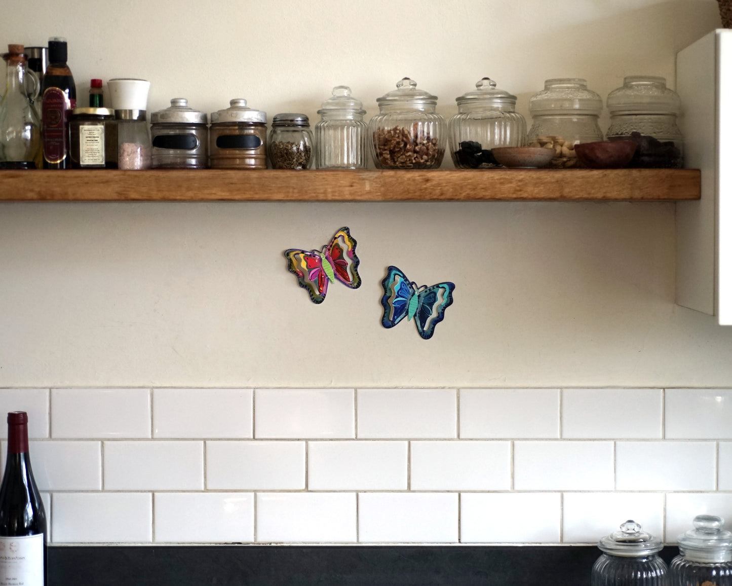 Colorful Metal Butterfly Wall Hanging