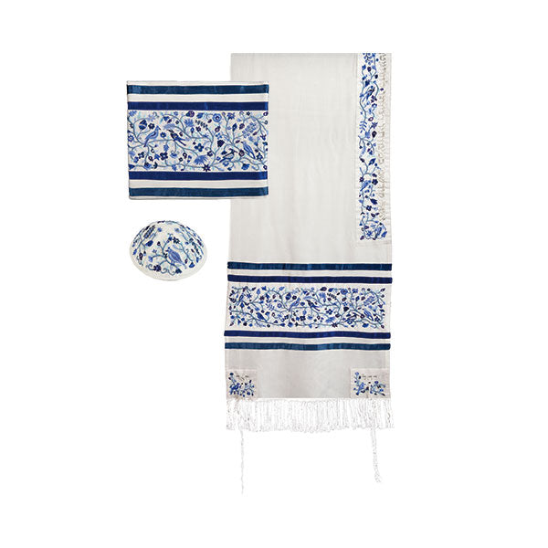 Embroidered Silk Tallit Set - Matriarchs