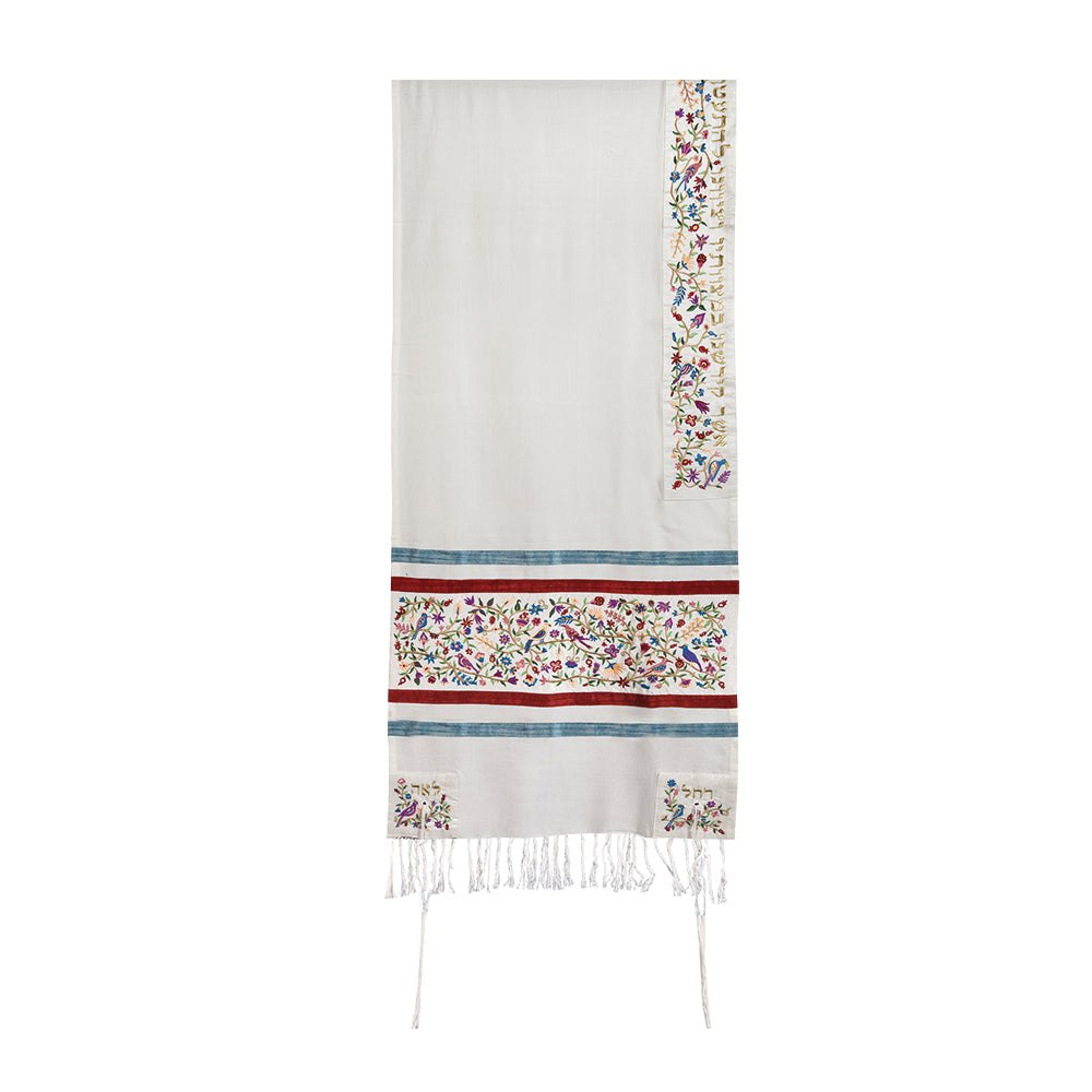 Embroidered Silk Tallit Set - Matriarchs