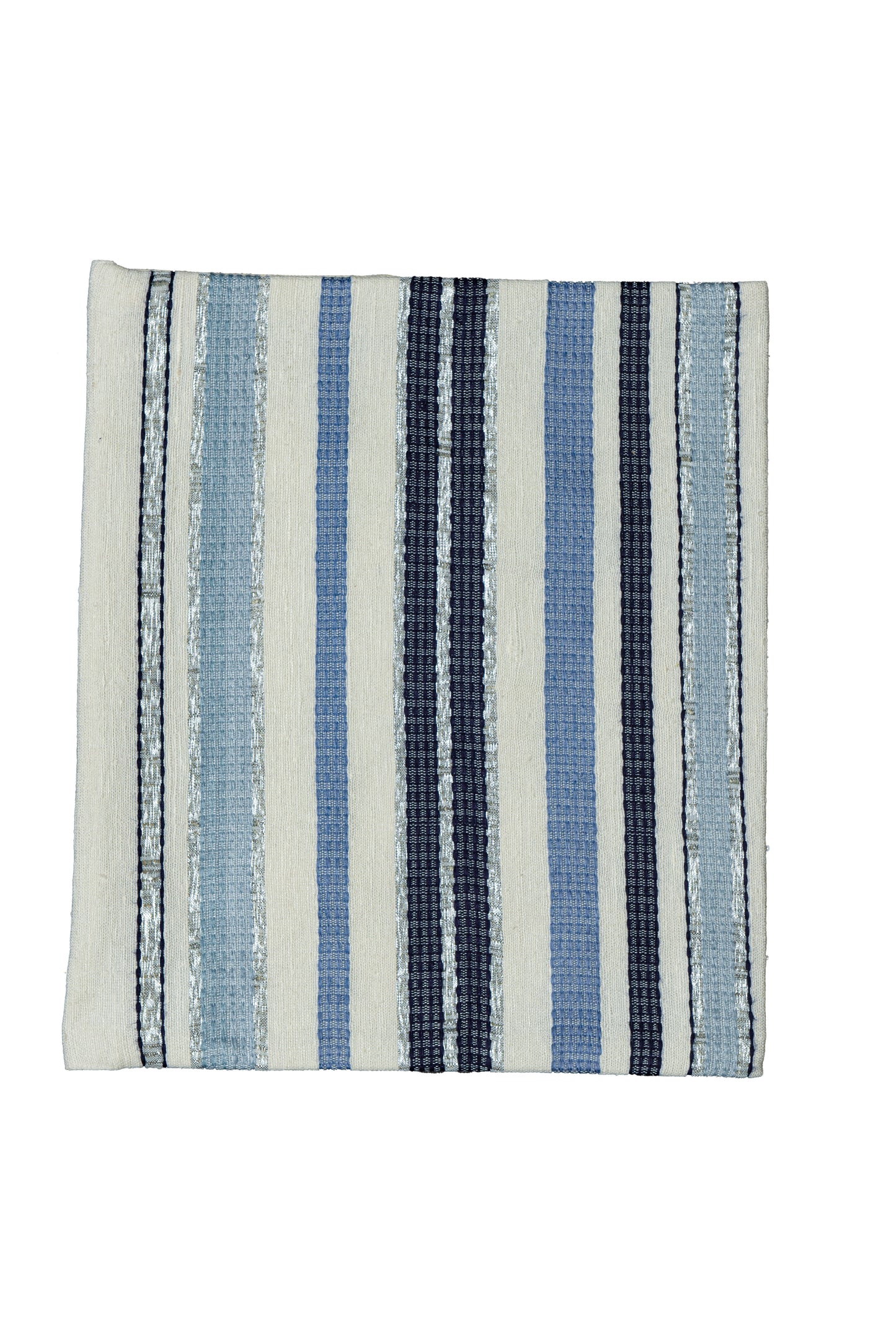 Blue Woven Tallit Set – Cotton and Silk