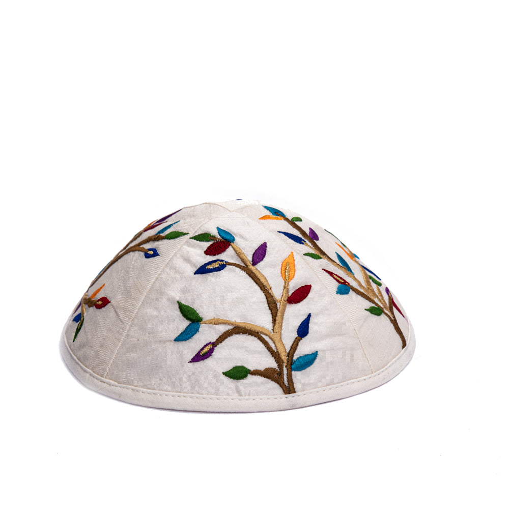 Embroidered Kippah - Tree of Life