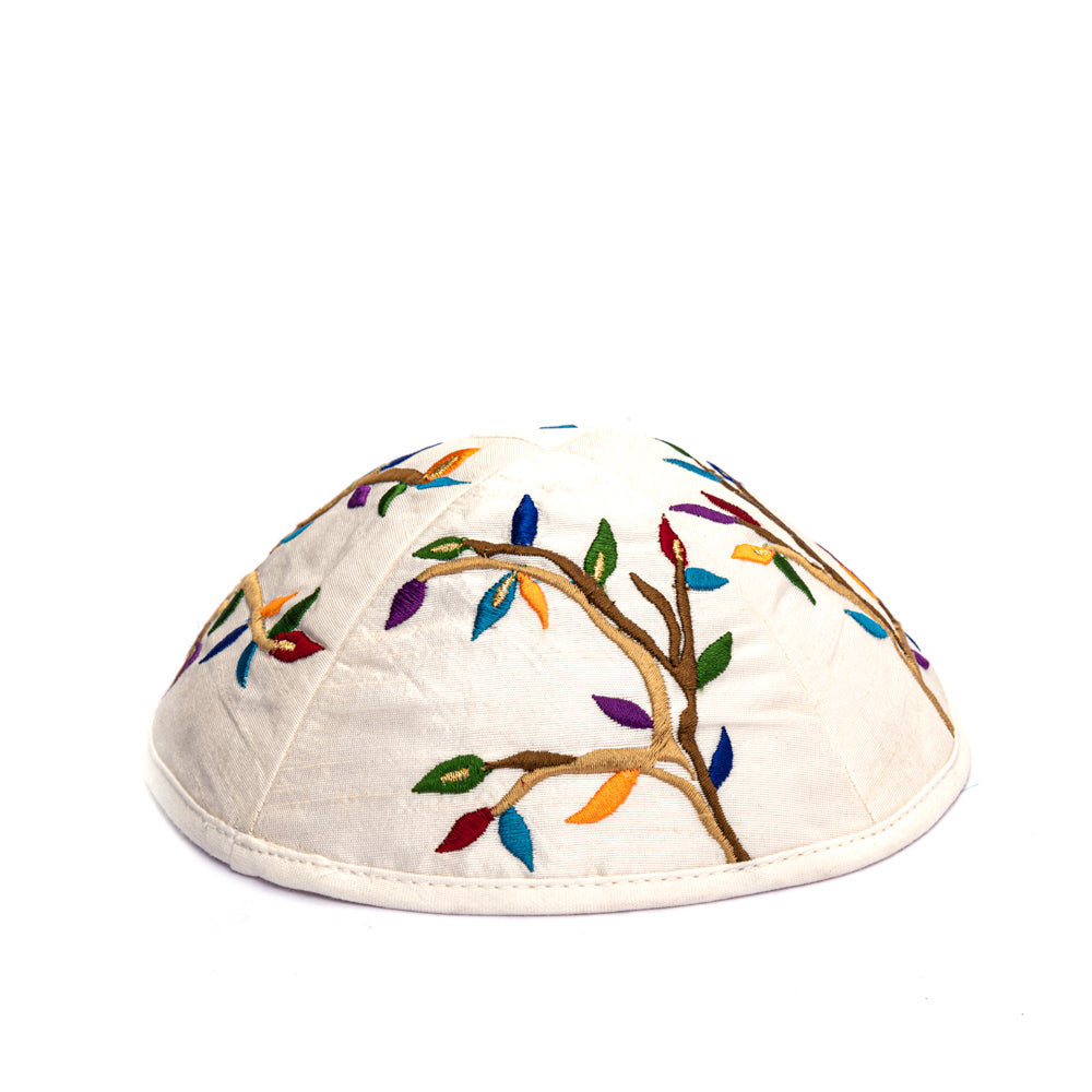 Embroidered Kippah - Tree of Life