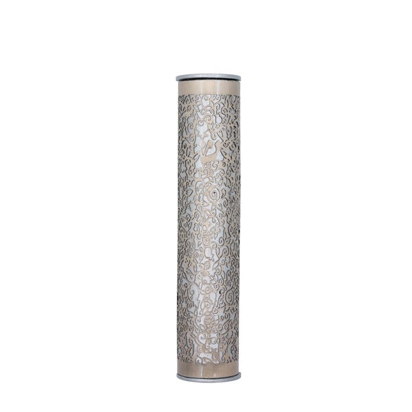 Metal Cutout Mezuzah Case, Pomegranate
