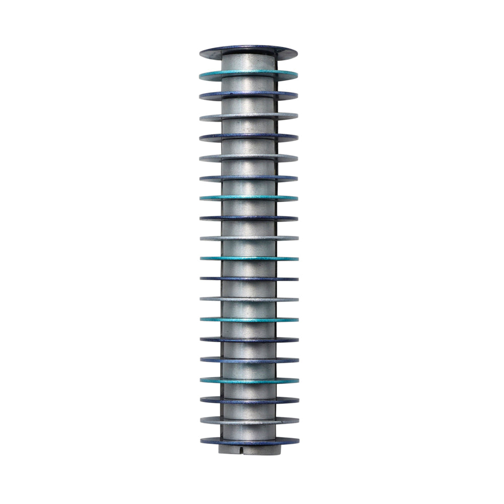 Metal Disc Mezuzah Case, Blue