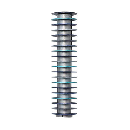 Metal Disc Mezuzah Case, Blue