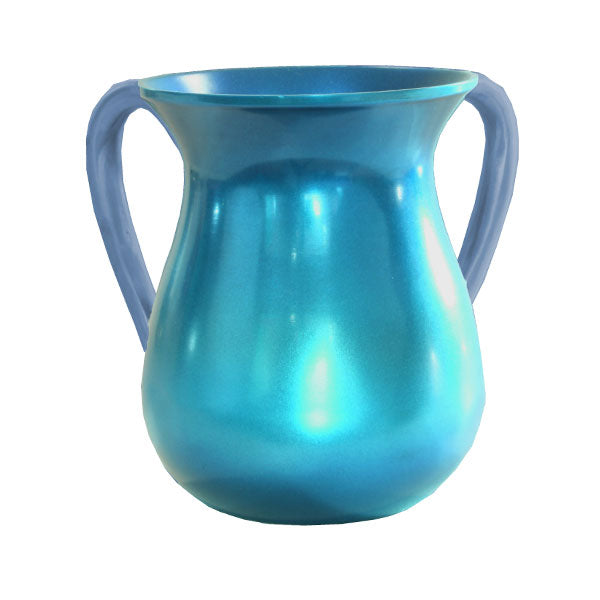 Anodized Aluminum Netilat Yadayim Cup, Turquoise
