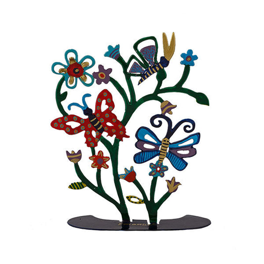 Hand Painted Metal Tree Stand, Butterflies