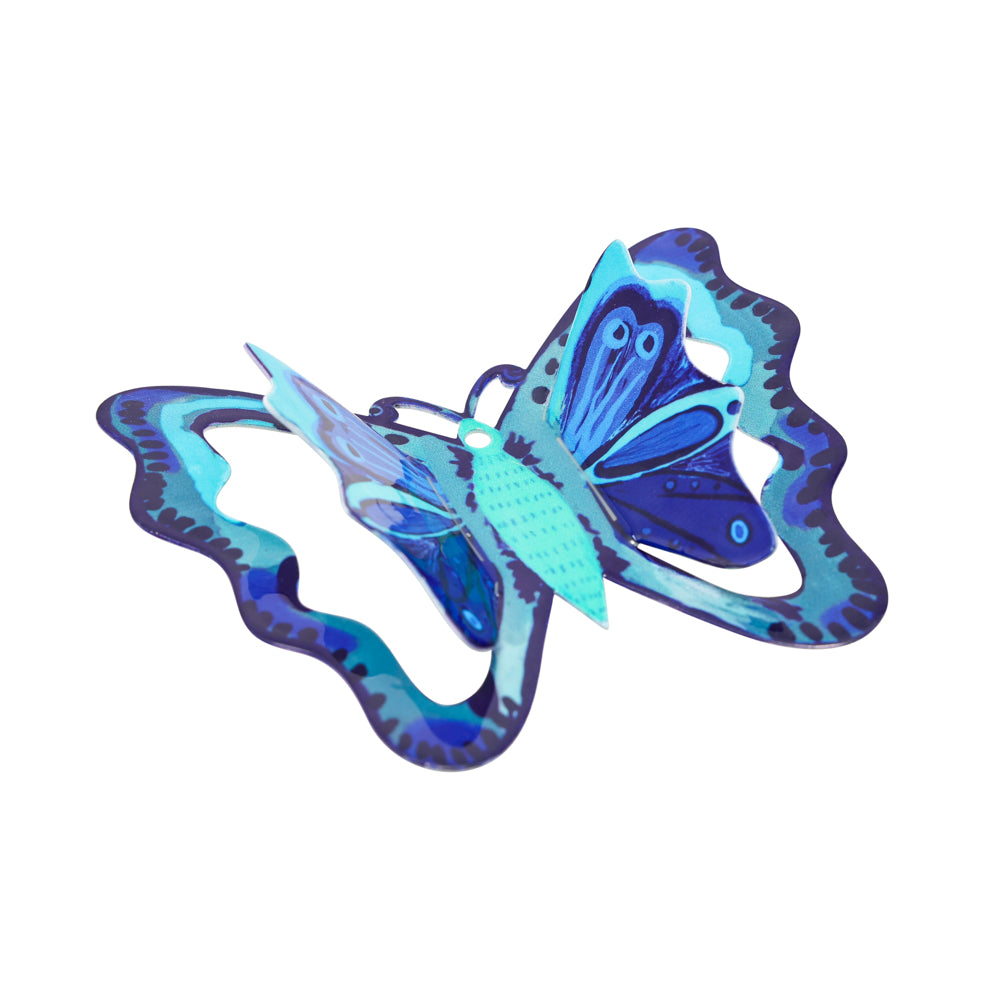 Metal Butterfly Wall Hanging, Blue, XXL 12 x 11 inches