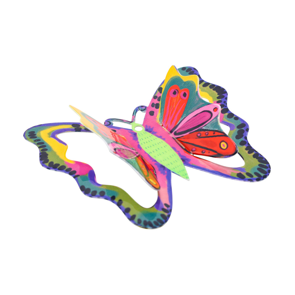 Metal Butterfly Wall Hanging, Multicolor, XL 8 x 7 inches