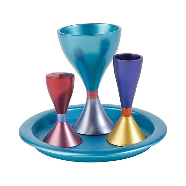 Anodized Aluminum Havdalah Set, Multicolor