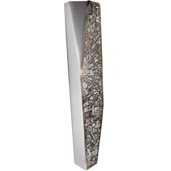 Cutout Aluminum Mezuzah Case, Pomegranate