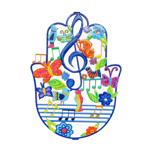 Cut Metal Hamsa Wall Decor, Music Motif