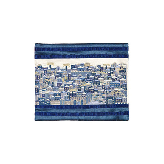 Embroidered Silk Tefillin Bag, Jerusalem