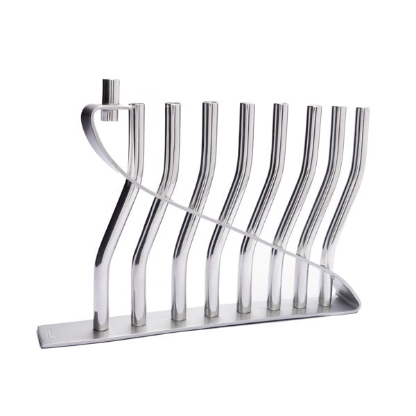 Modern Aluminum Menorah, Sticks Design