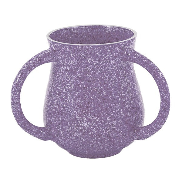 Faux Marble Netilat Yadayim Cup, Purple