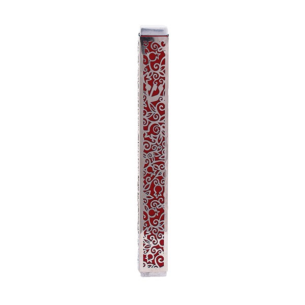 Laser Cut Metal Mezuzah Case, Pomegranate