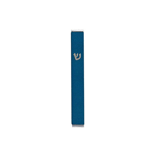 Minimal Metal Mezuzah Case, Turquoise, 3.5"