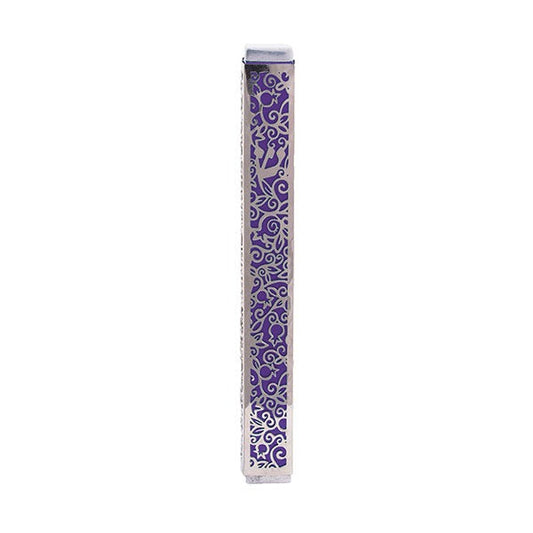Metal Cutout Mezuzah Case, Pomegranate