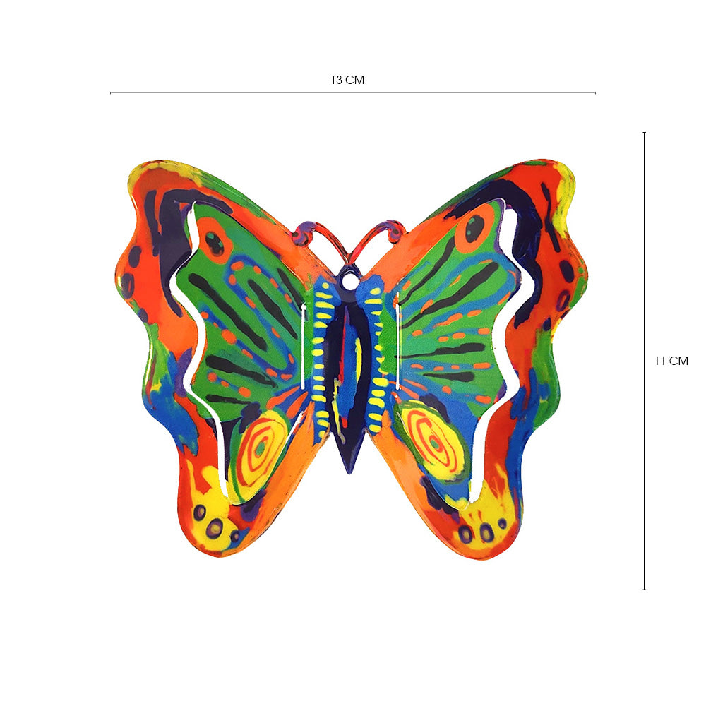 Metal Butterfly Wall Hanging, Multicolor, Medium 5 x 5 inches