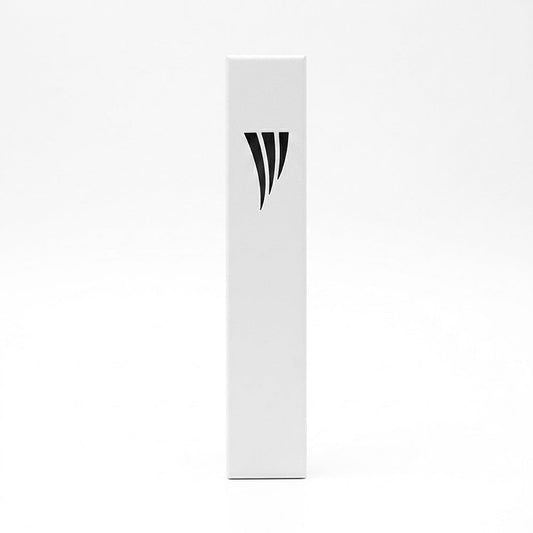 Modern Metal Mezuzah Case, White