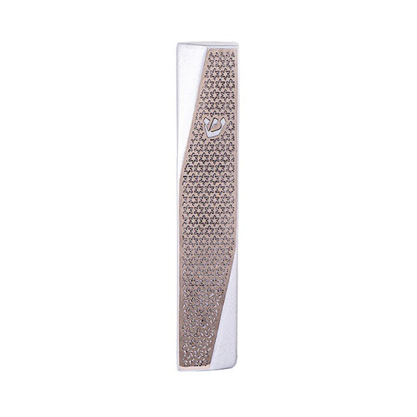 Geometric Metal Mezuzah Case, Star of David