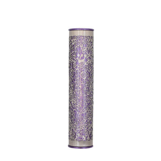 Metal Cutout Mezuzah Case, Pomegranate