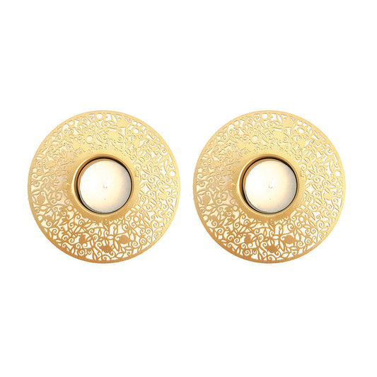 Cutout Metal Tea Light Holders, Pomegranate