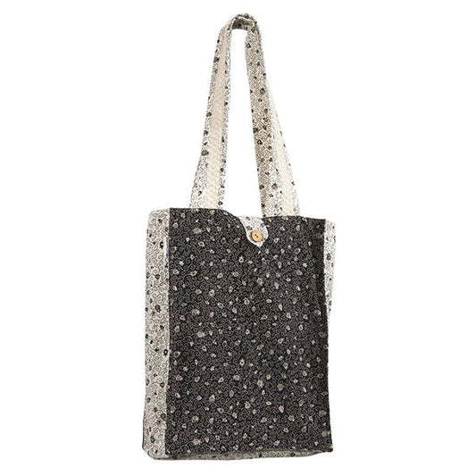 Printed Cotton Tote Bag, Pomegranate Vine