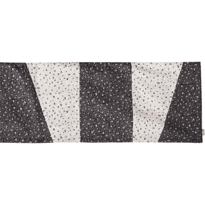 Pomegranate Cotton Table Runner, Black and White